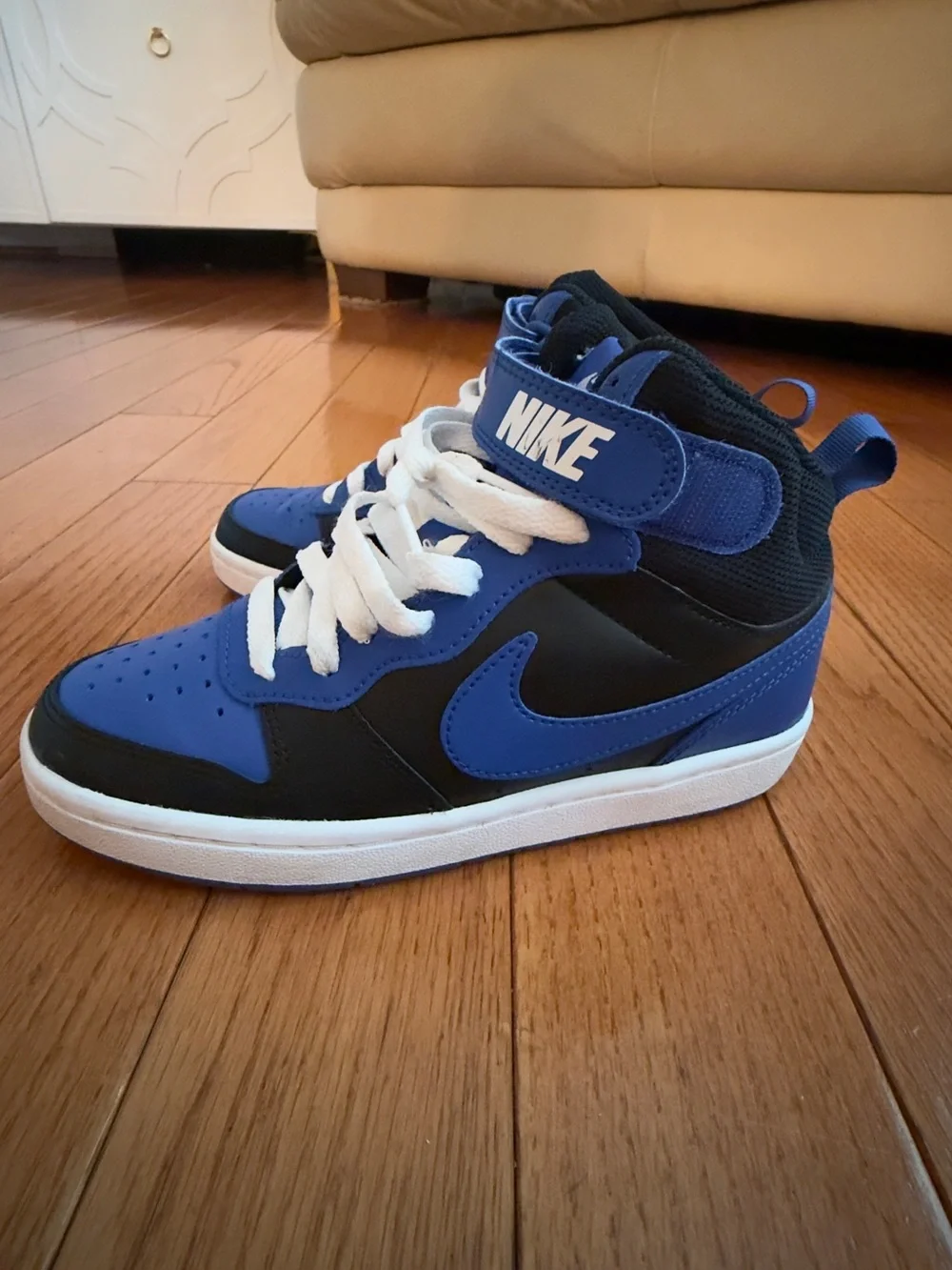 Nike Men’s High-Top Basketball Sneakers in Blue and Black